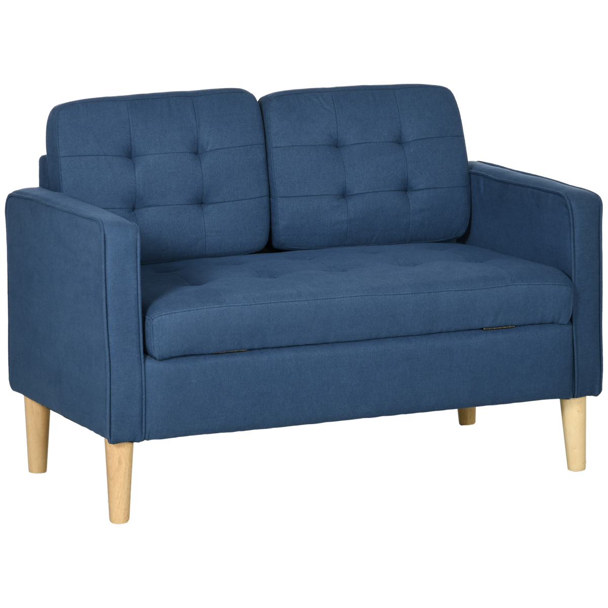 cortex-london-york-blue-storage-loveseat-sofa-cotton-upholstery-wood-legs