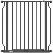 PawHut Extra Wide Dog Gate, with Door Pressure, for Doorways, Hallways, Staircases - Black