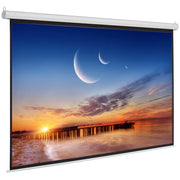 100in 220V Viewing Area Motorized Projector Screen with Remote Control Matte White