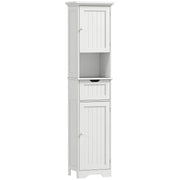 HOMCOM Slim Bathroom Storage Cabinet, with Sensor Lights - White