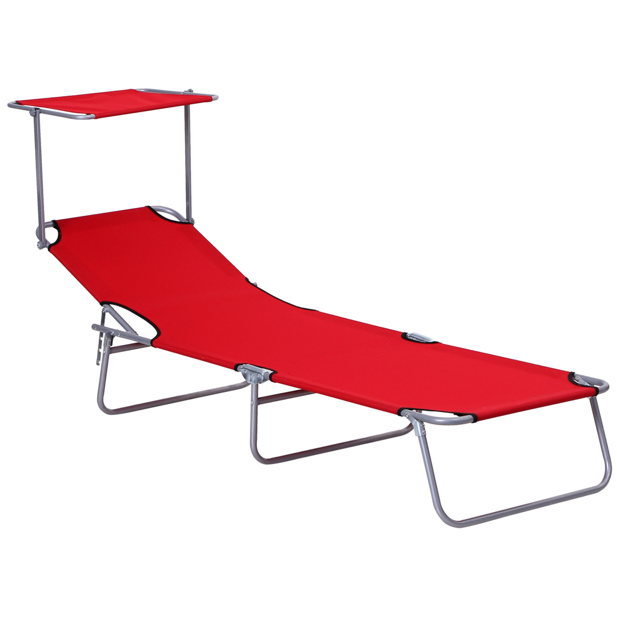 cortex-london-windsor-red-folding-sun-lounger-recliner-sunshade