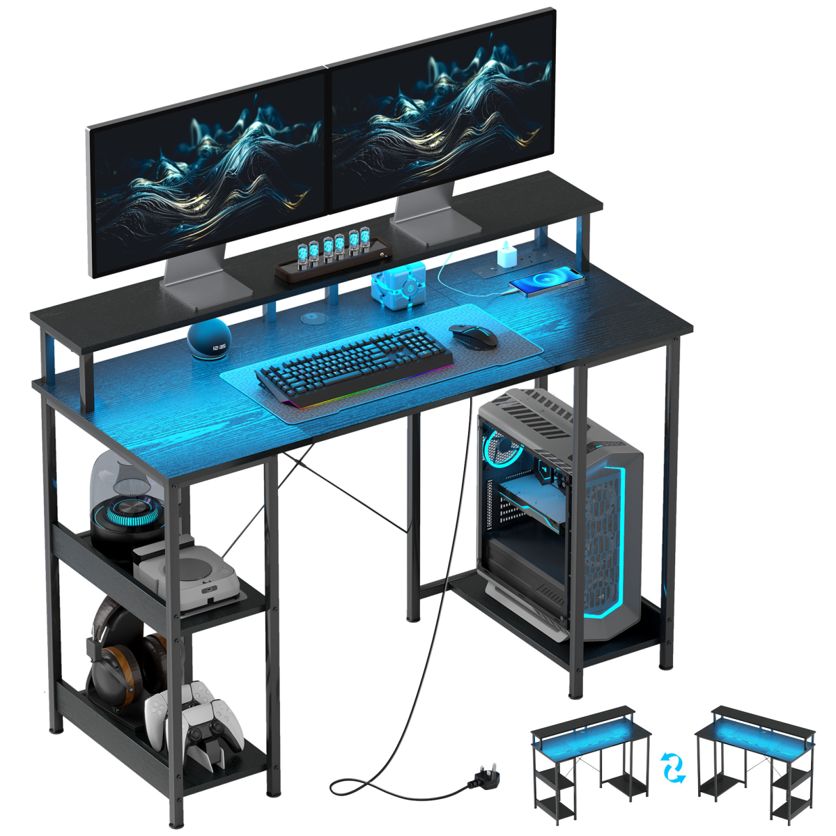 cortex-london-windsor-rgb-computer-desk-with-charging-station-black