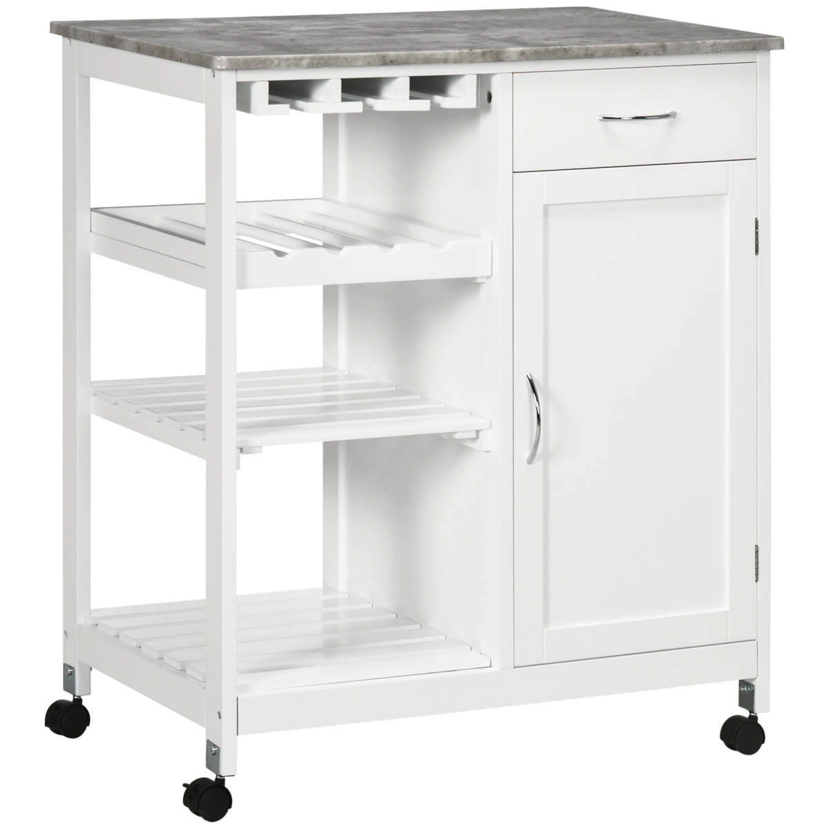 cortex-london-windsor-kitchen-trolley-white-wine-rack-drawer-marble-effect-countertop