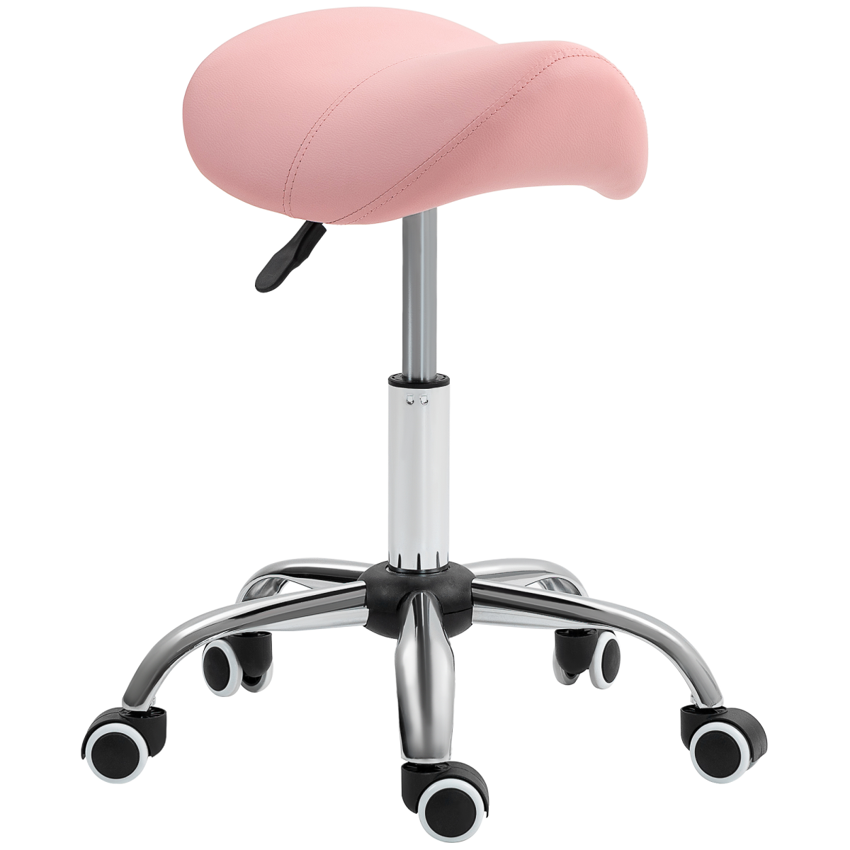 cortex-london-kensington-pink-pu-leather-saddle-stool-adjustable-height
