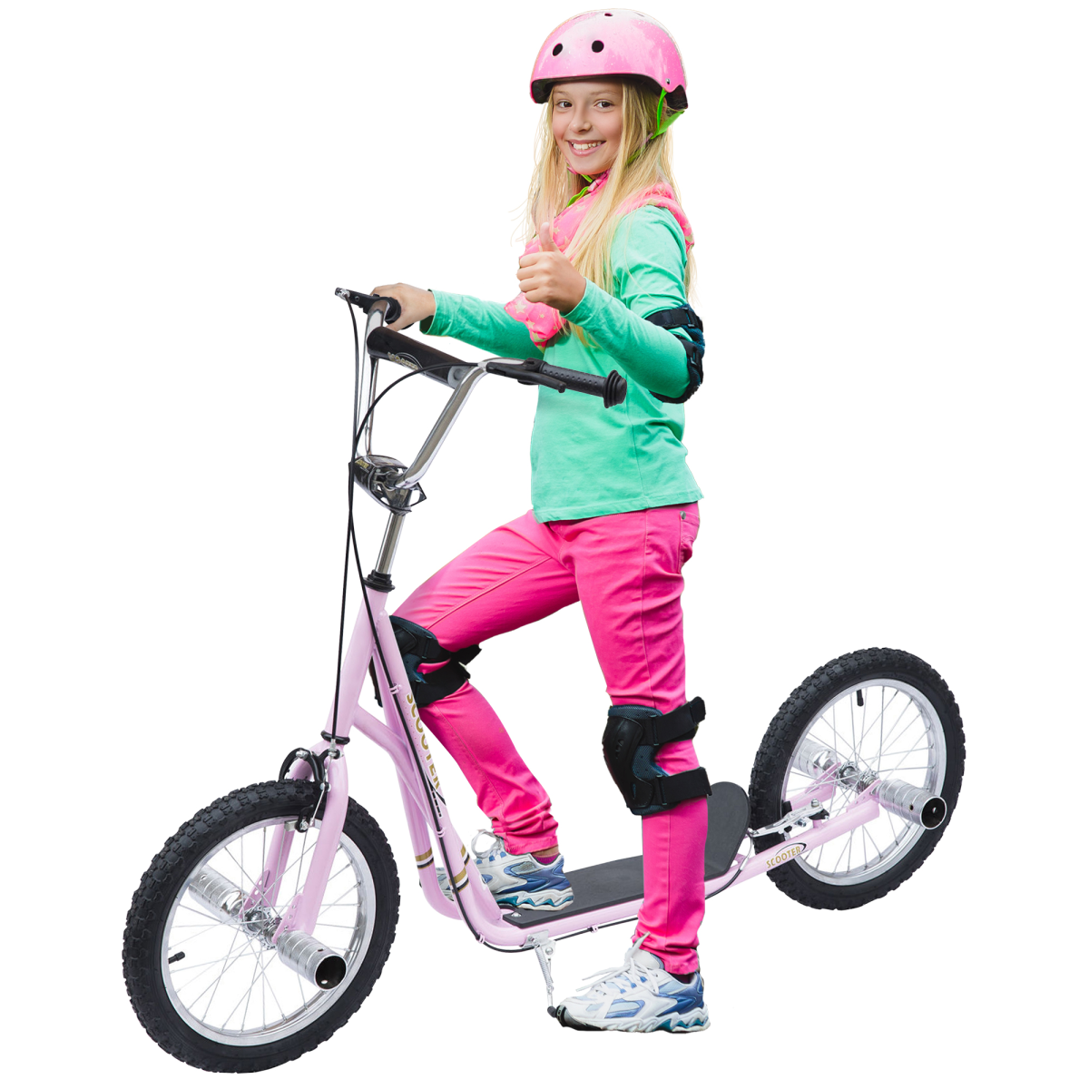 cortex-london-windsor-childrens-stunt-scooter-pink-16-inch-tyres