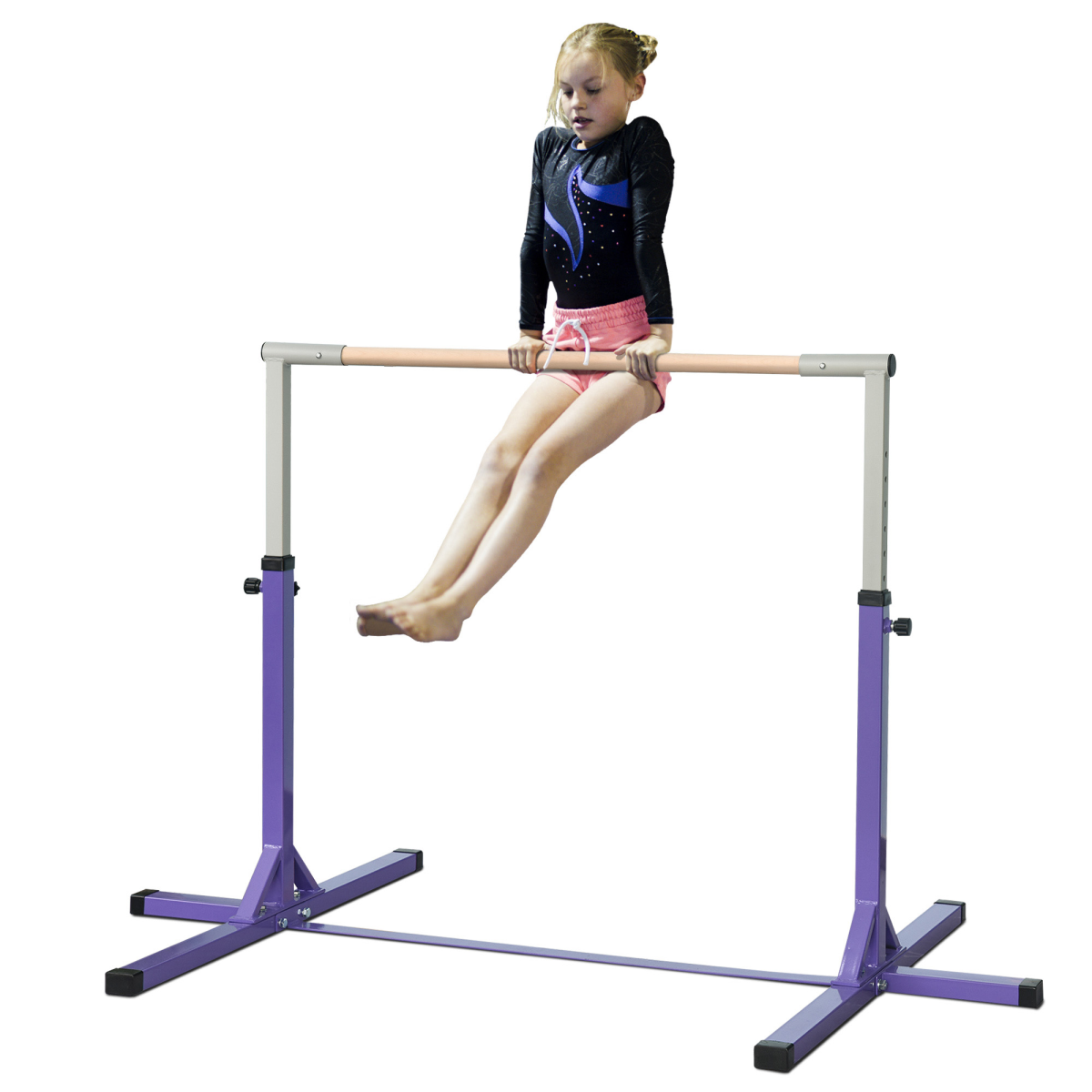 cortex-london-windsor-adjustable-kids-gymnastics-horizontal-bar-steel-frame-beech-wood-panel