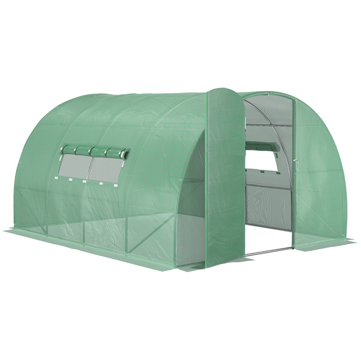 cortex-london-windsor-4-x-3m-walk-in-garden-polytunnel-greenhouse-galvanised-steel-door