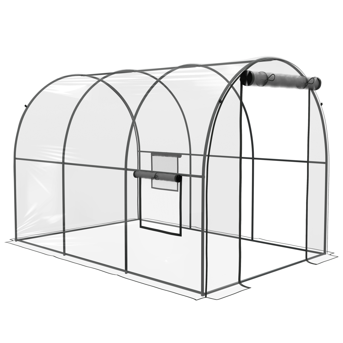 cortex-london-york-polytunnel-greenhouse-3-x-2-x-2m-clear-steel-plastic