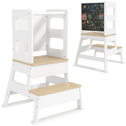 cortex-london-windsor-2-in-1-toddler-tower-with-chalkboard-white-natural-wood