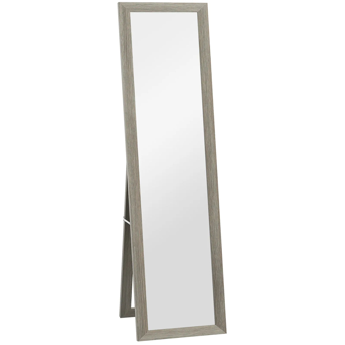 HOMCOM Full Length Mirror, 37 x 157 cm, Hanging or Freestanding, Rectangular Full Body Mirror for Living Room, Bedroom, Grey