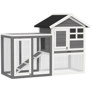 cortex-london-windsor-122cm-wooden-rabbit-hutch-run-tray-ladder-pawhut