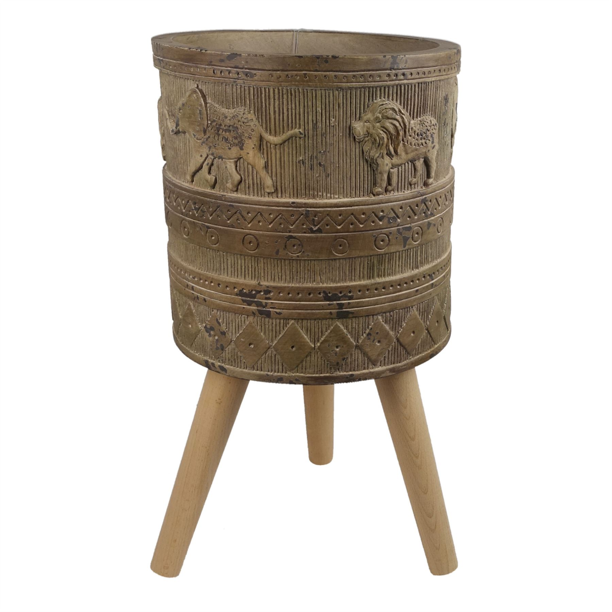 cortex-london-windsor-jungle-lion-elephant-planter-55cm-wooden-legs