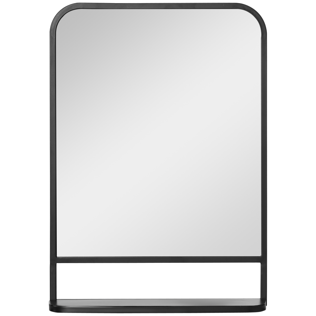 cortex-london-windsor-black-metal-wall-mirror-with-shelf-70x50cm