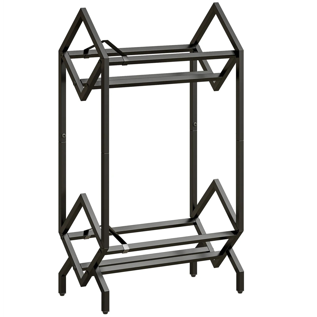HOMCOM 50 CD Storage Rack, 2-Tier Metal CD Storage Unit, Free Standing, Easy to Assemble, Black