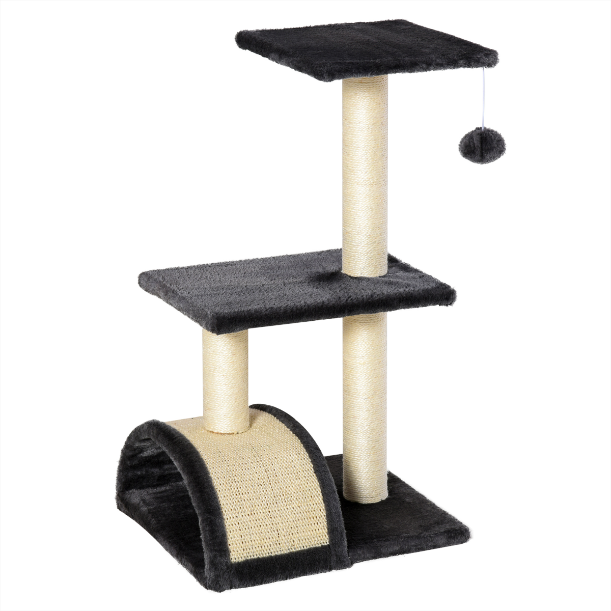 cortex-london-york-pawhut-grey-cat-tree-activity-centre-sisal-arc-hanging-ball