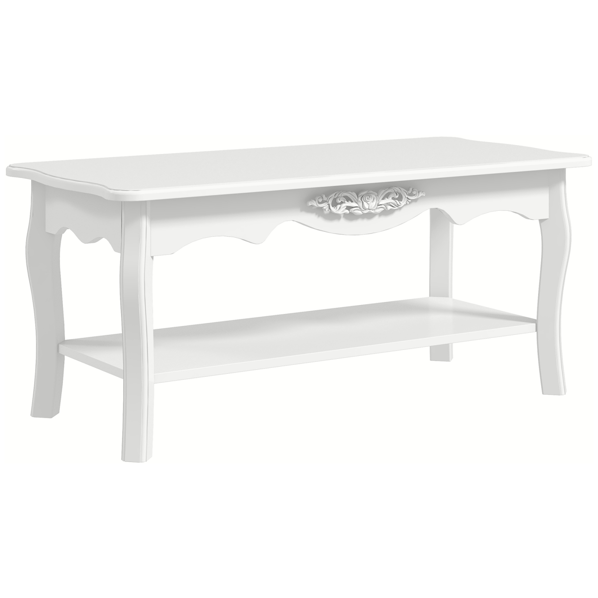 Coffee Table, 94Lx44Wx42H cm-White