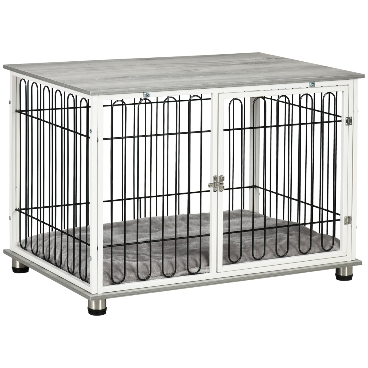 cortex-london-kensington-pawhut-dog-crate-end-table-washable-cushion-lockable-door