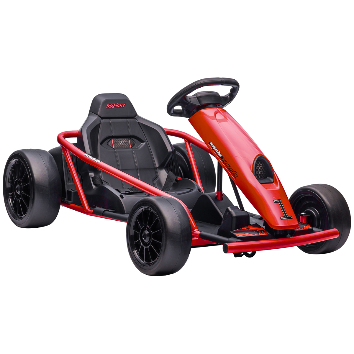 cortex-london-windsor-24v-drift-electric-go-kart-for-kids-red-black