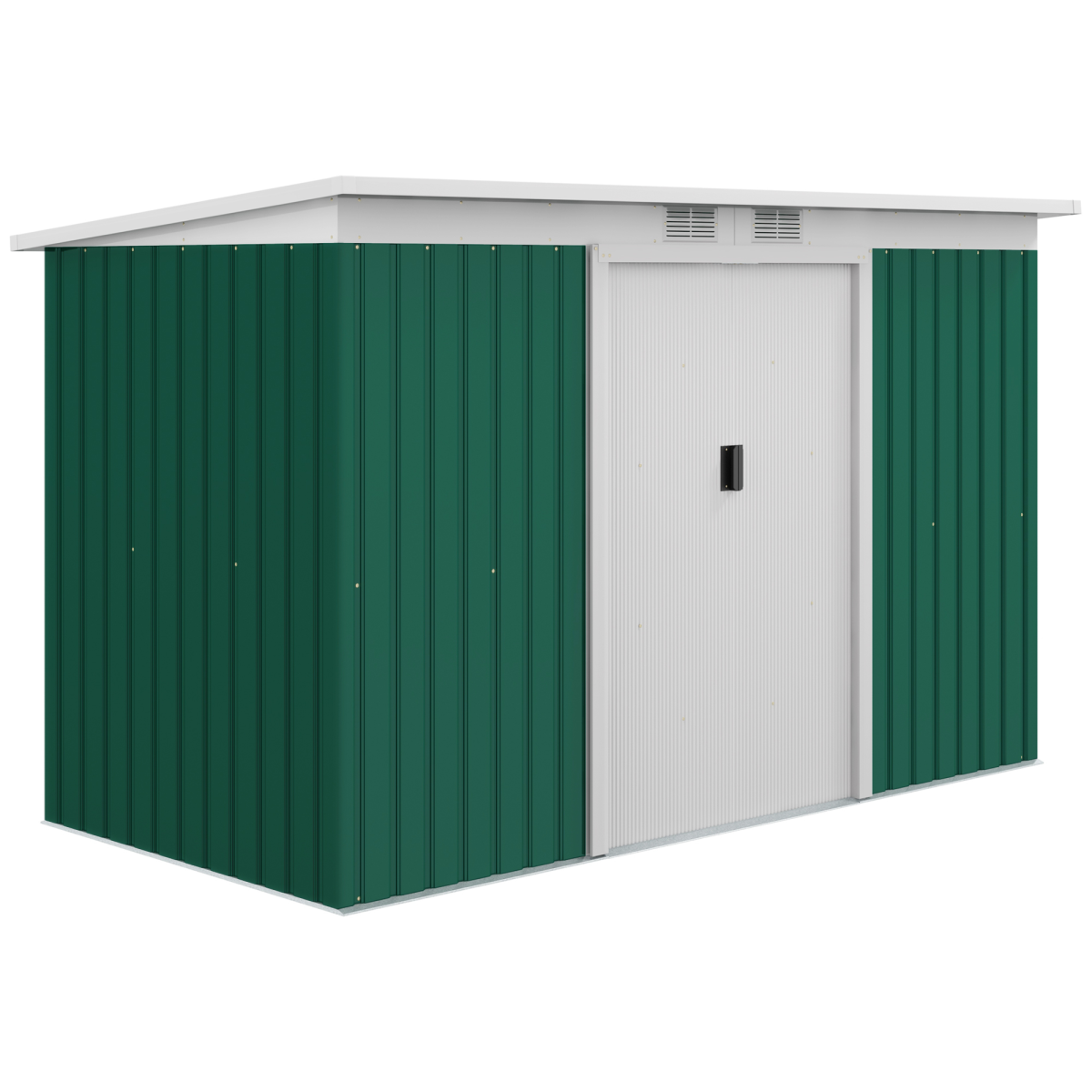 cortex-london-windsor-9ft-4-25ft-galvanised-steel-garden-tool-storage-shed-double-doors-ventilation-windows
