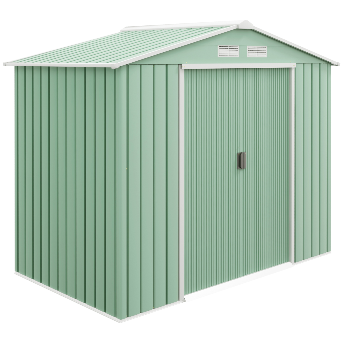 cortex-london-windsor-galvanised-steel-locking-garden-shed-light-green