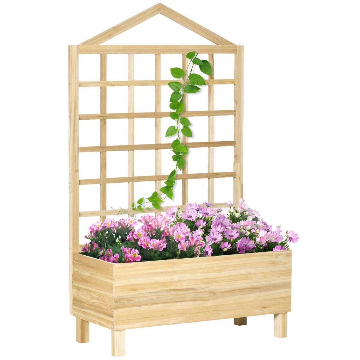 cortex-london-windsor-natural-fir-wood-garden-planter-trellis