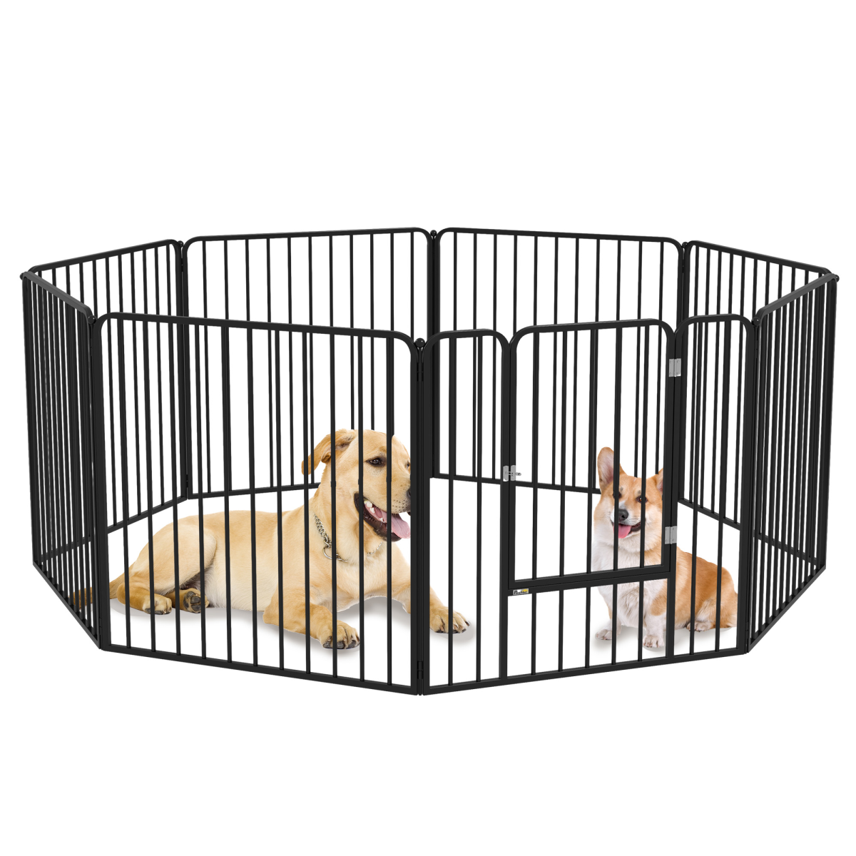cortex-london-windsor-steel-dog-playpen-8-panel-80cm-black