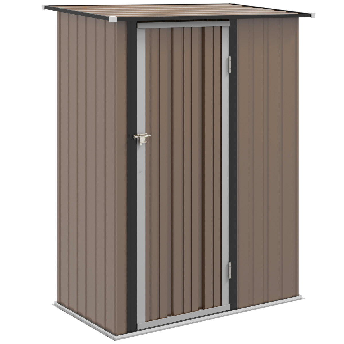 cortex-london-windsor-lockable-steel-garden-storage-shed-brown