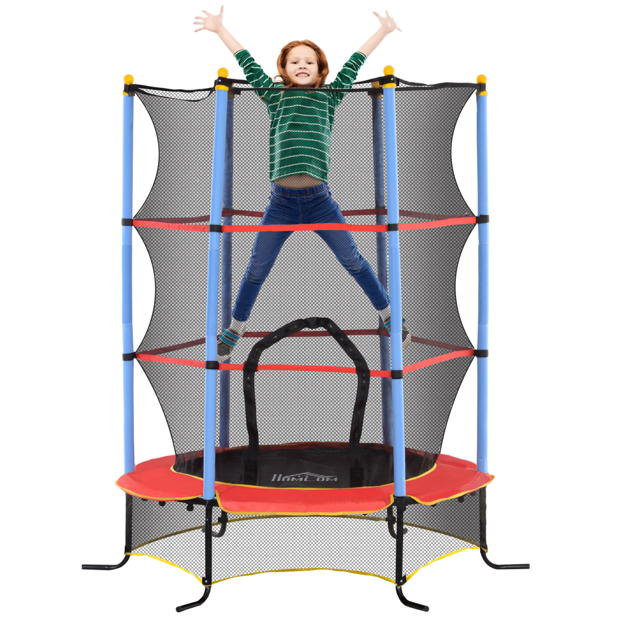 cortex-london-windsor-kids-safety-trampoline-blue-red-black-enclosure-net