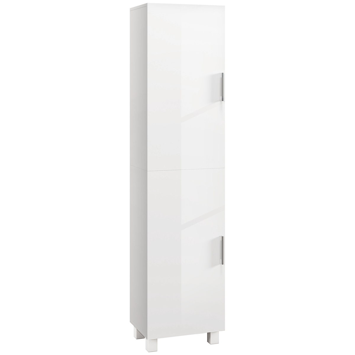 HOMCOM Tall Storage Cabinet with Adjustable Shelves and Double Doors