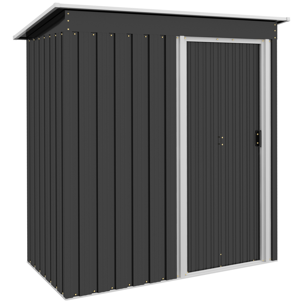 cortex-london-windsor-5-x-3ft-garden-storage-shed-sliding-door-black