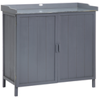 cortex-london-kensington-galvanised-grey-garden-storage-cabinet-potting-bench-table