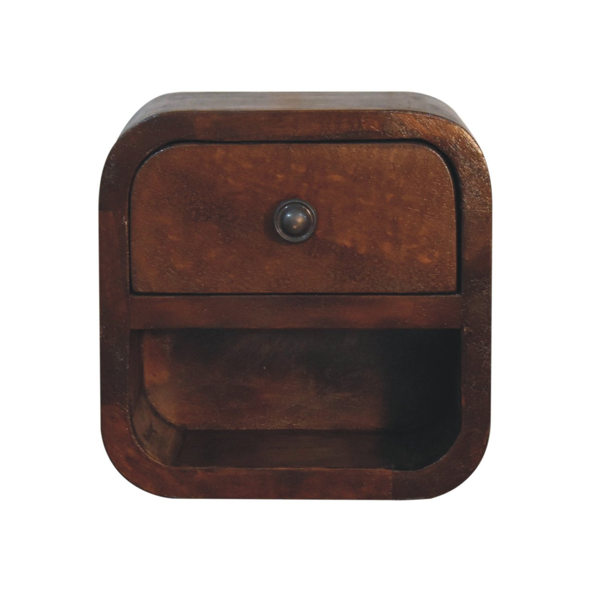 cortex-london-york-mini-curved-chestnut-mango-wood-bedside-table-one-drawer-open-shelf