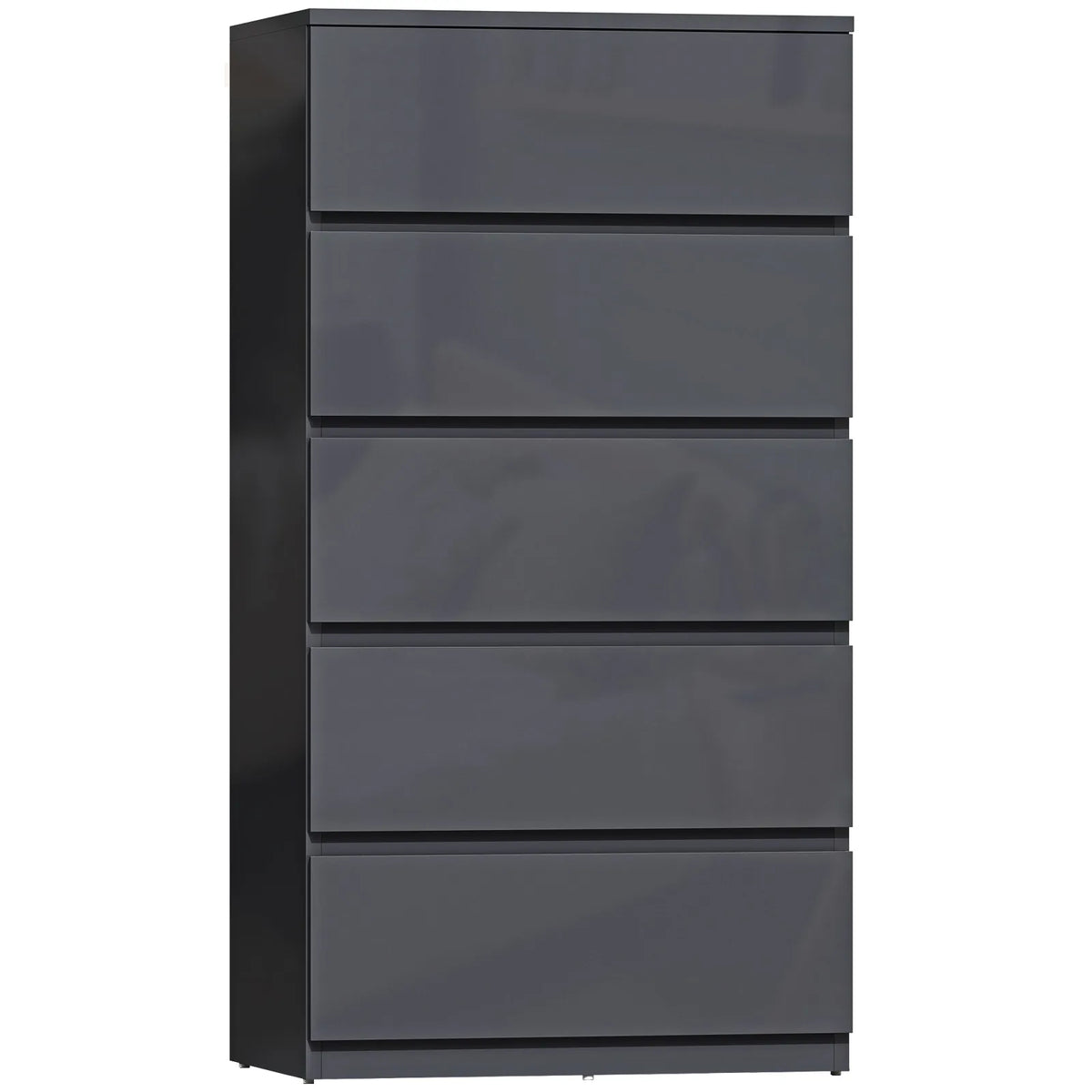 HOMCOM Chest of Drawers, 5-Drawer Storage Cabinets, Modern Dresser, Storage Drawer Unit for Bedroom