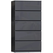 HOMCOM Chest of Drawers, 5-Drawer Storage Cabinets, Modern Dresser, Storage Drawer Unit for Bedroom