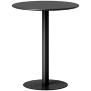 HOMCOM Dining Table, Round Kitchen Table with Steel Base for Living Room, Dining Room, 60 x 60 x 72cm, Black