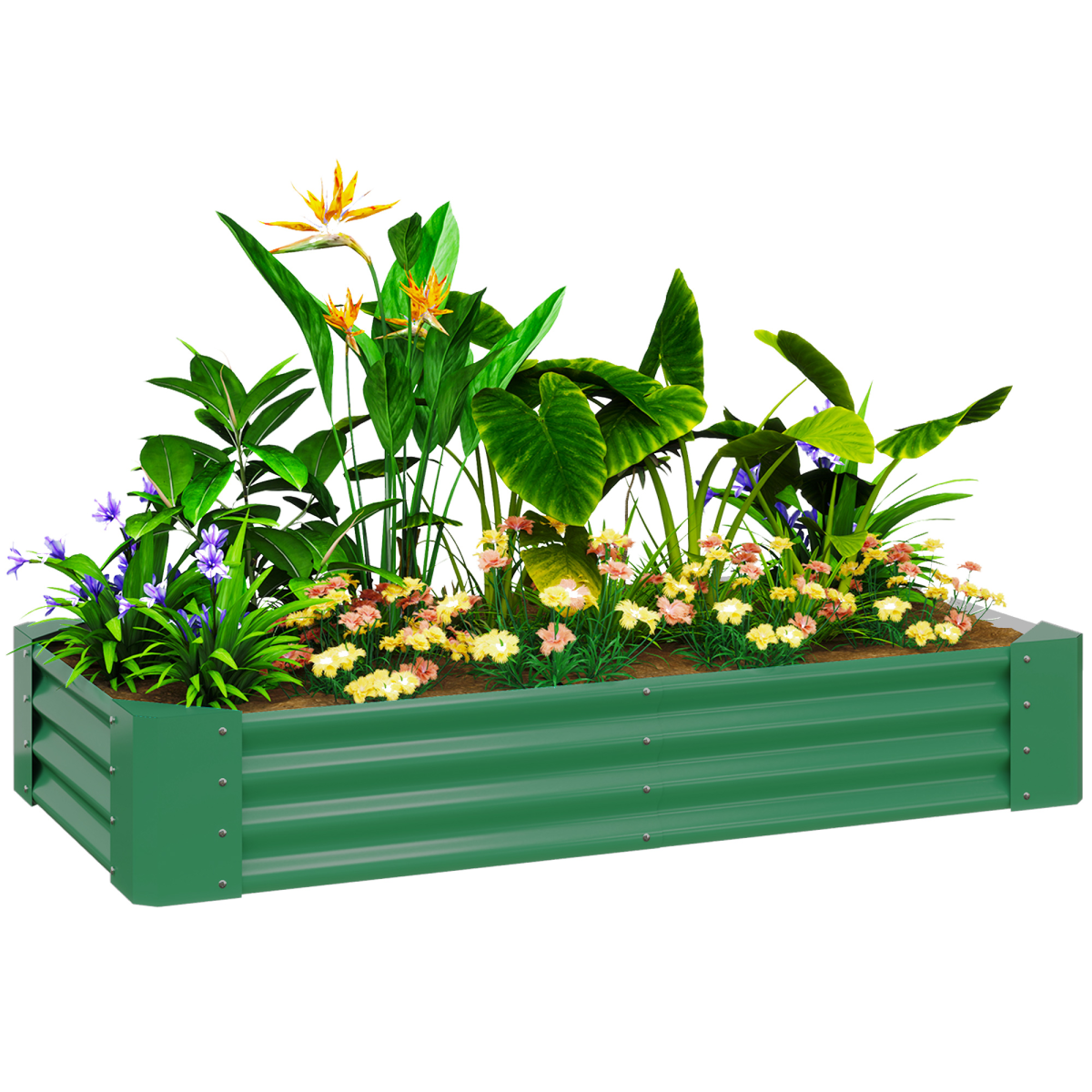 cortex-london-windsor-galvanised-steel-raised-garden-bed-green-180x90x30cm