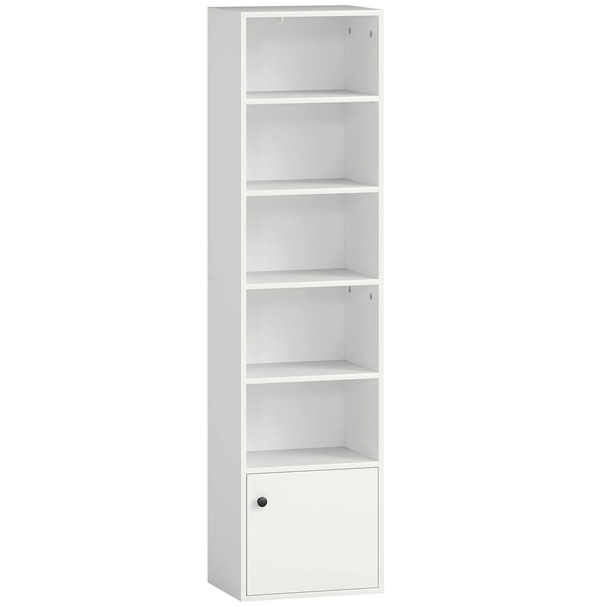 HOMCOM 6-Tier 156 cm Tall Bookcase - White