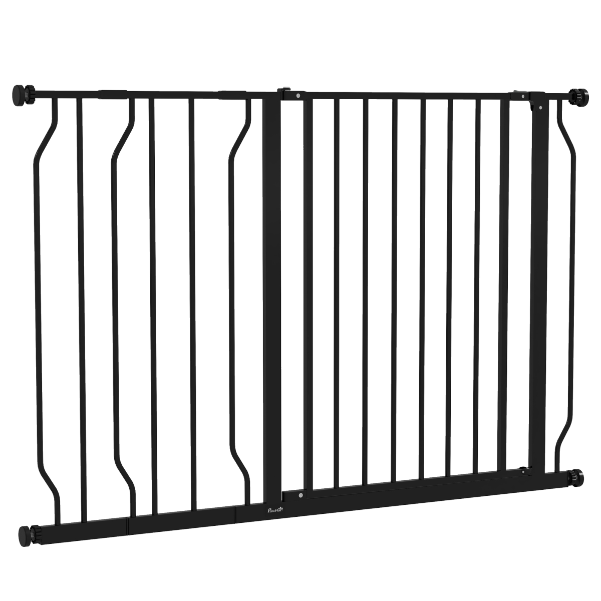 cortex-london-pawhut-york-dog-gate-black-pressure-fit-75-115cm