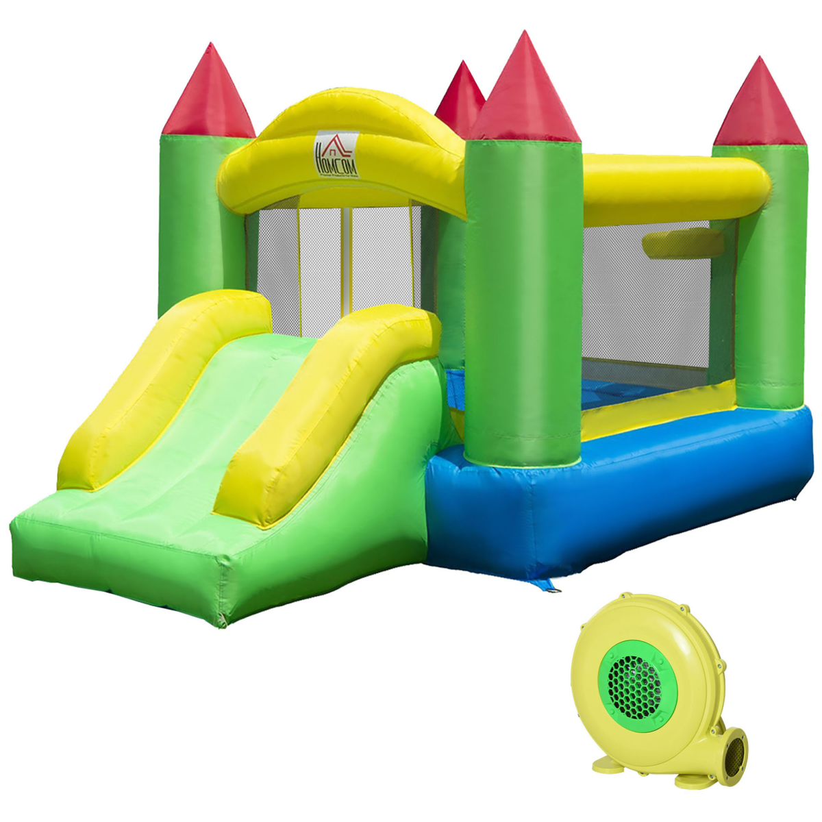 cortex-london-windsor-kids-inflatable-bouncy-castle-with-slide