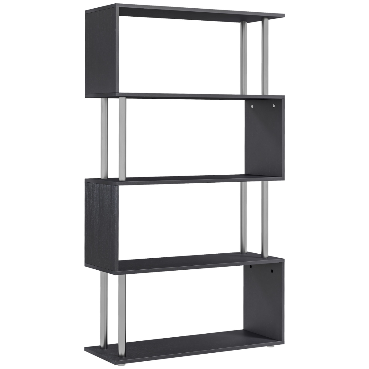 cortex-london-windsor-s-shape-black-wooden-storage-bookshelf-room-divider