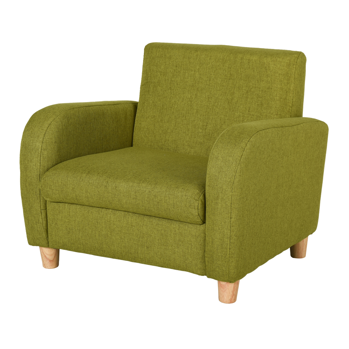 cortex-london-kensington-green-childrens-linen-armchair-wood-frame-padding-seat