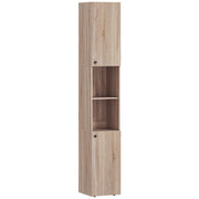 HOMCOM 6-Tier Tall Bathroom Cabinet - Natural