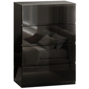 HOMCOM Chest of Drawers, 4-Drawer Storage Cabinets, Modern Dresser, Storage Drawer Unit for Bedroom