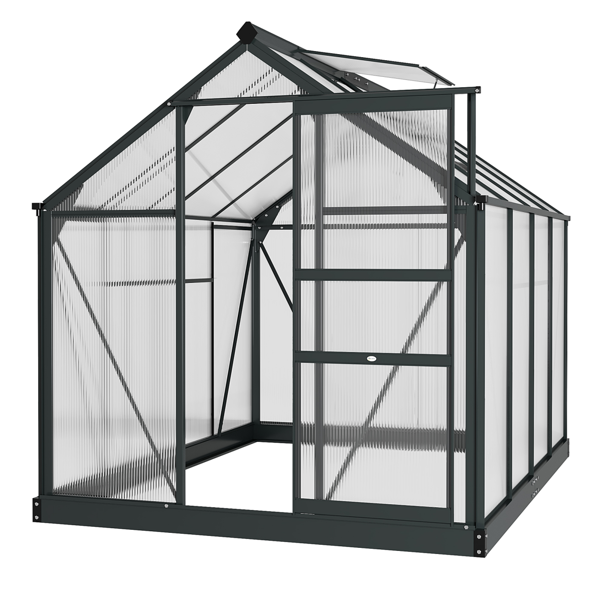 cortex-london-windsor-6-x-8-polycarbonate-garden-greenhouse-aluminium-frame-sliding-door