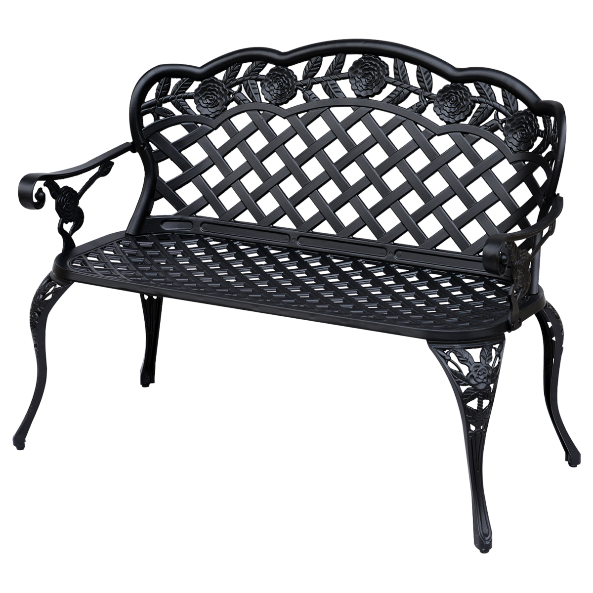 cortex-london-windsor-cast-aluminium-garden-bench-black