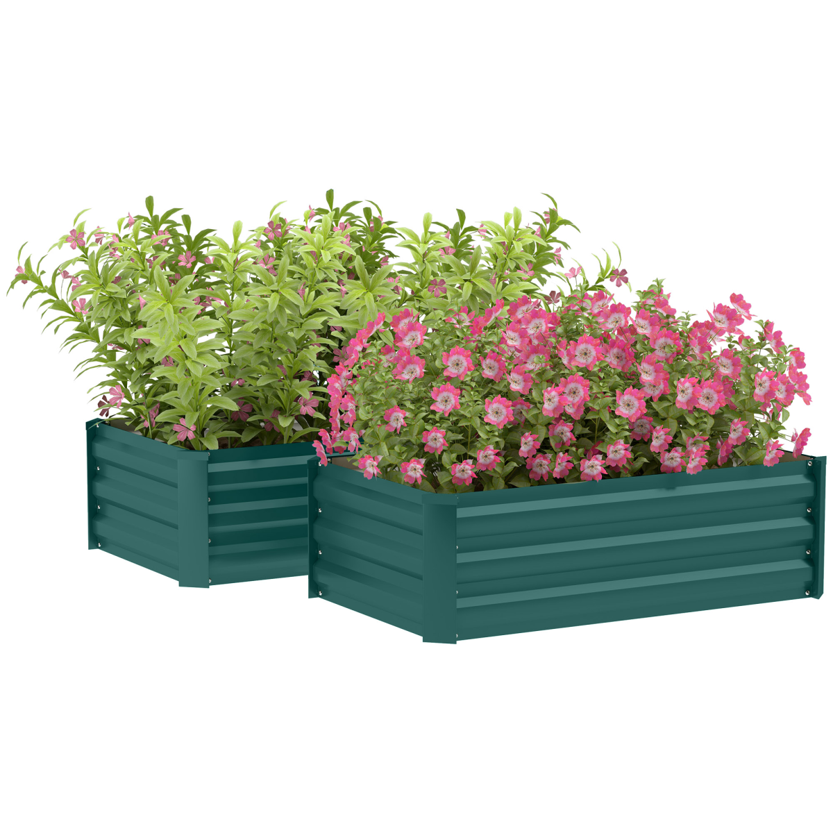 cortex-london-york-green-galvanised-steel-raised-garden-planter-set-of-two