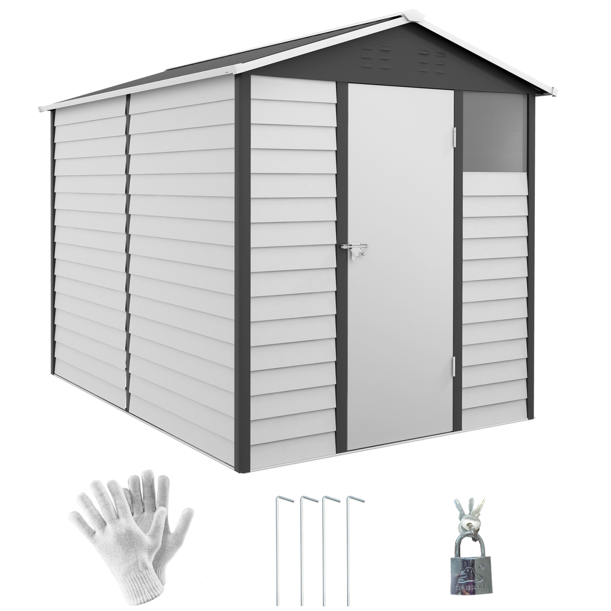 cortex-london-windsor-9x6-galvanised-steel-garden-shed-white-dark-grey