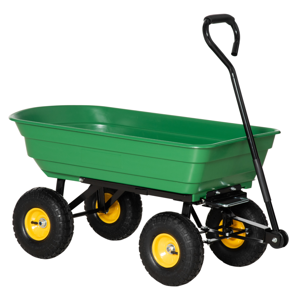 cortex-london-windsor-green-75l-heavy-duty-four-wheel-garden-cart