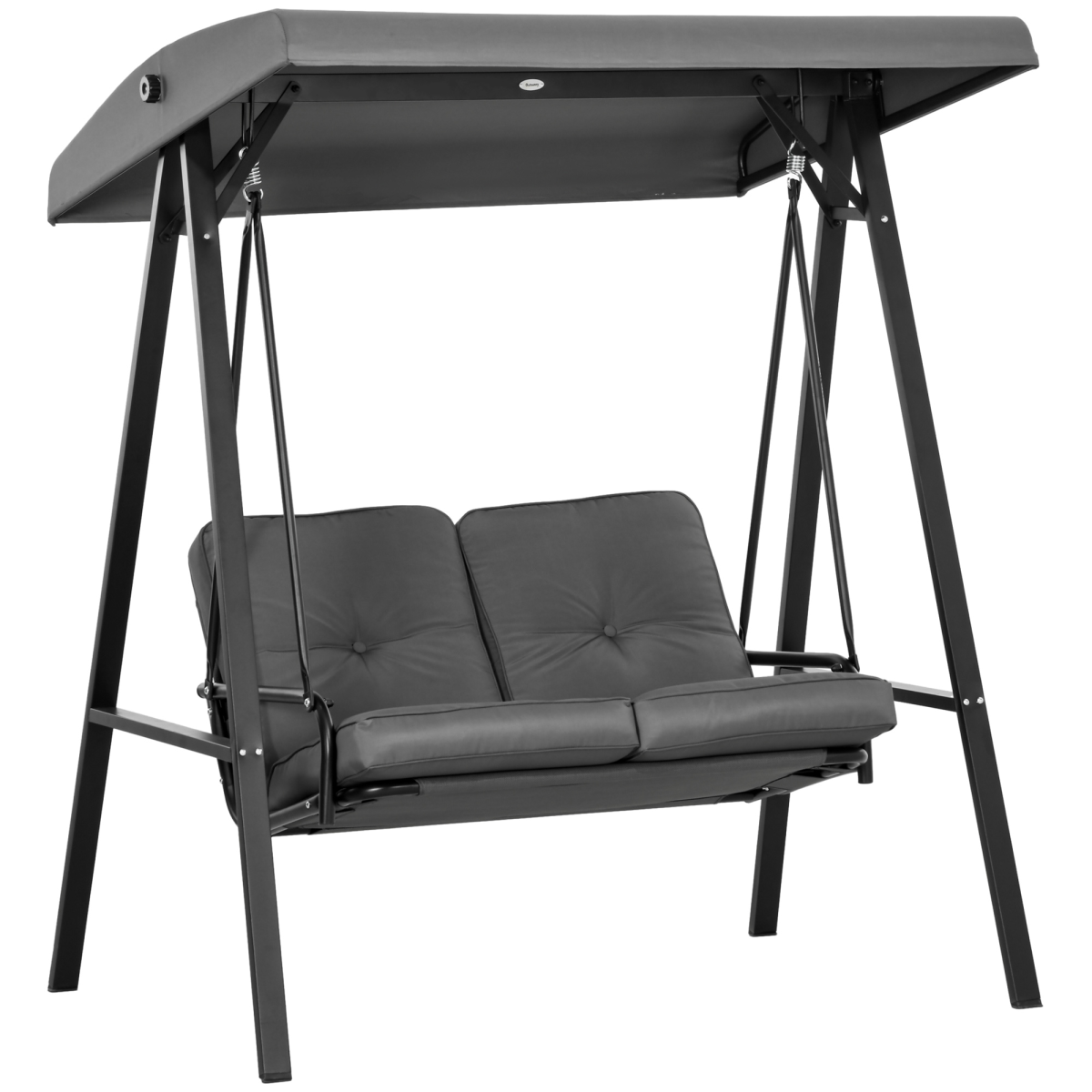 cortex-london-windsor-dark-grey-two-seater-garden-swing-chair-adjustable-canopy