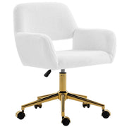 HOMCOM Faux Fur Rabbit Chair - Cream White